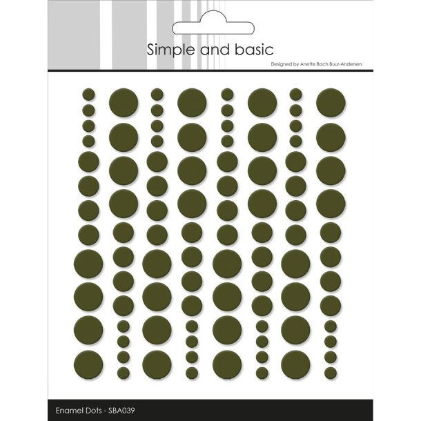 Simple and Basic: Enamel Dots "Moss Green" 