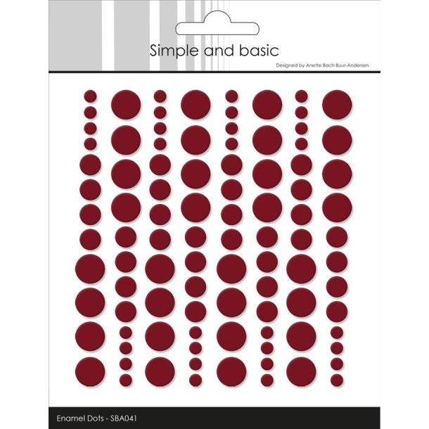 Simple and Basic: Enamel Dots "Burgundy" 