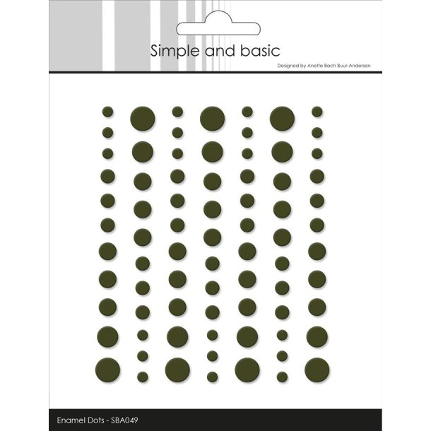 Simple and Basic: Matte Enamel Dots "Forest Green" 