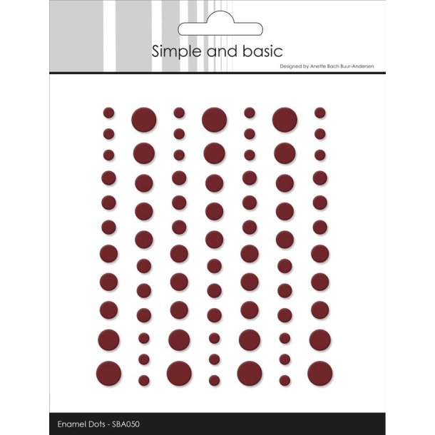 Simple and Basic: Matte Enamel Dots "Wine Red" 