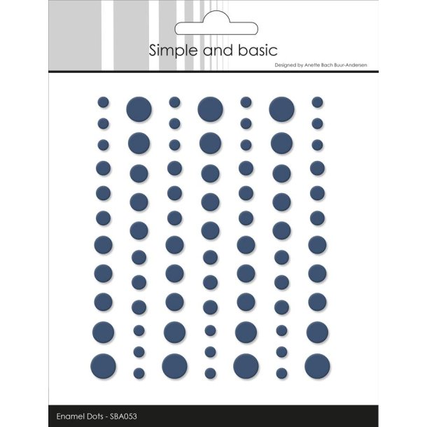 Simple and Basic: Matte Enamel Dots "Navy" 