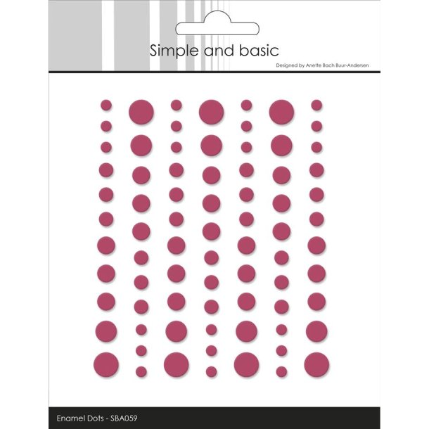 Simple and Basic: Matte Enamel Dots "Raspberry" 