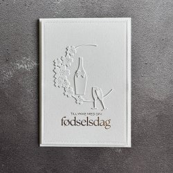 Simple and Basic Press Plate/Hot Foil Plate "F�dselsdag"  
