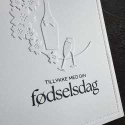 Simple and Basic Press Plate/Hot Foil Plate "F�dselsdag"  