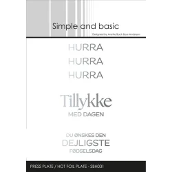 Simple and Basic: Press Plate/Hot Foil Plate "Hurra"  
