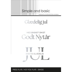 Simple and Basic Hot Foil Plate "Gldelig Jul"  
