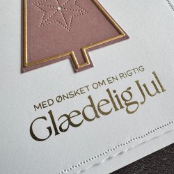 Simple and Basic Hot Foil Plate "Julehilsen"  