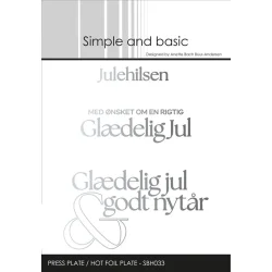 Simple and Basic Hot Foil Plate "Julehilsen"  