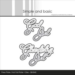 Simple and Basic: Press Plate/Dies "God Jul &amp; Gl�delig Jul"  