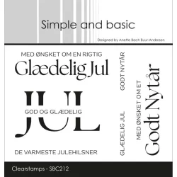 Simple and Basic: Stempel "Gldelig Jul"  