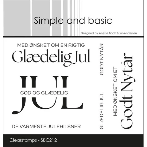 Simple and Basic: Stempel "Gldelig Jul"  