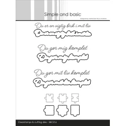 Simple and Basic: Clearstamp &amp; Dies "Danske Tekster"  