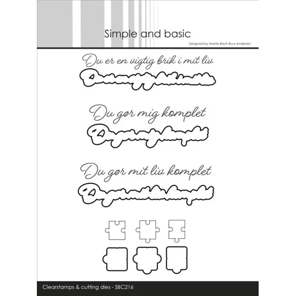 Simple and Basic: Clearstamp &amp; Dies "Danske Tekster"  
