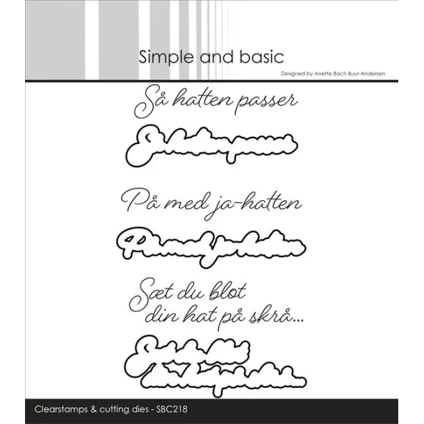 Simple and Basic: Clearstamp &amp; Dies "Danske Tekster"  