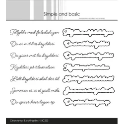 Simple and Basic: Clearstamp &amp; Dies "Danske Tekster"  
