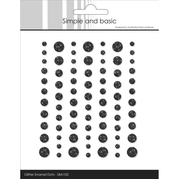 Simple and Basic: Glitter Enamel Dots "Black" 