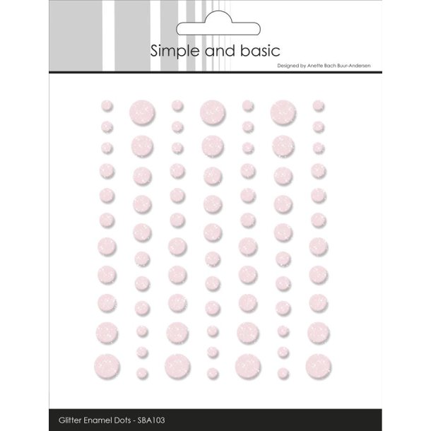 Simple and Basic: Glitter Enamel Dots "Light Pink" 