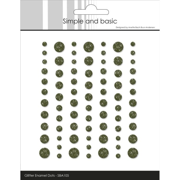 Simple and Basic: Glitter Enamel Dots "Forest Green" 