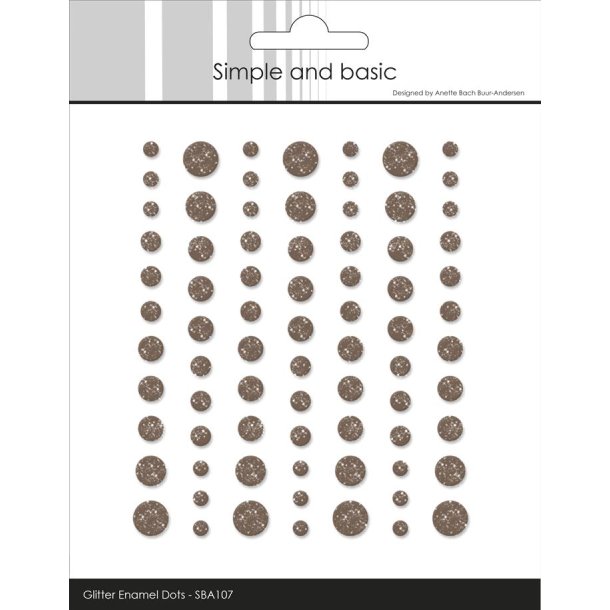 Simple and Basic: Glitter Enamel Dots "Coffee" 