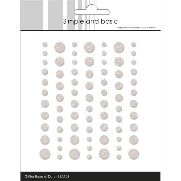 Simple and Basic: Glitter Enamel Dots "Beige" 