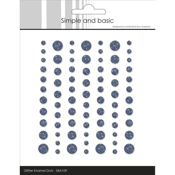 Simple and Basic: Glitter Enamel Dots "Navy" 