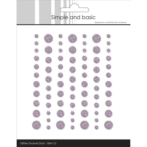 Simple and Basic: Glitter Enamel Dots "Heather" 