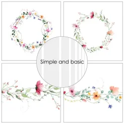 Simple &amp; Basic Design: "Bright Watercolour Florals"