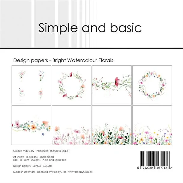 Simple &amp; Basic Design: "Bright Watercolour Florals"