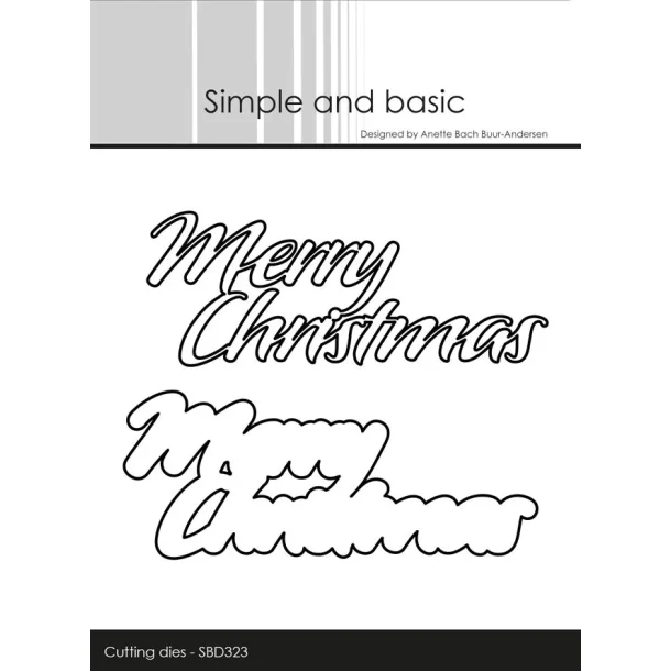 Simple and Basic Die "Merry Christmas" SBD323