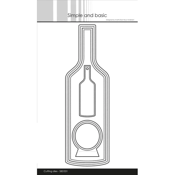 Simple and Basic Die "Wine Bottle Tag" 