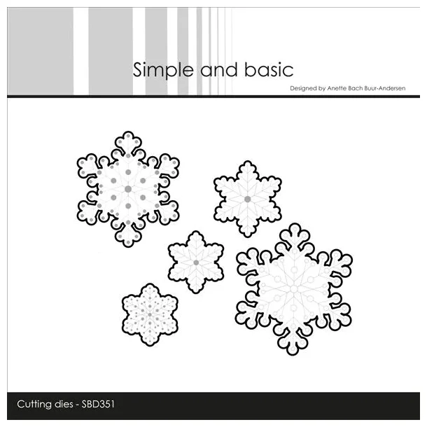 Simple and Basic Die "Snowflakes - Outline for SBC165" SBD351