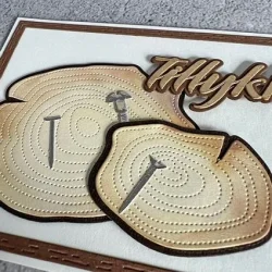 Simple and Basic Die "Woodgrain Plates" 