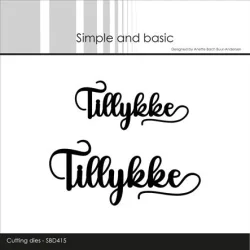 Simple and Basic Die "Tillykke" 
