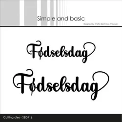 Simple and Basic Die "F�dselsdag" 