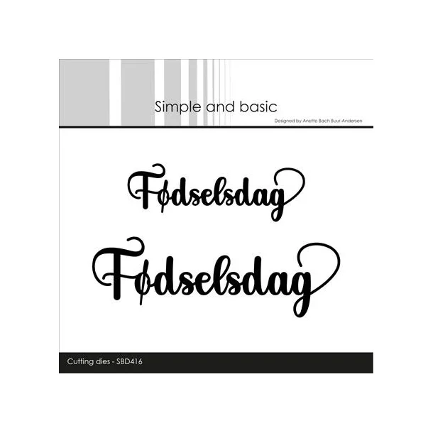 Simple and Basic Die "F�dselsdag" 