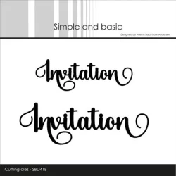 Simple and Basic Die "Invitation" 
