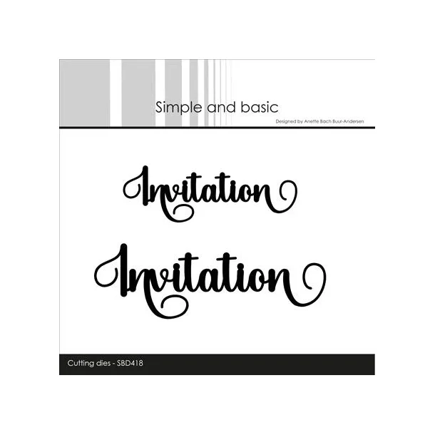 Simple and Basic Die "Invitation" 