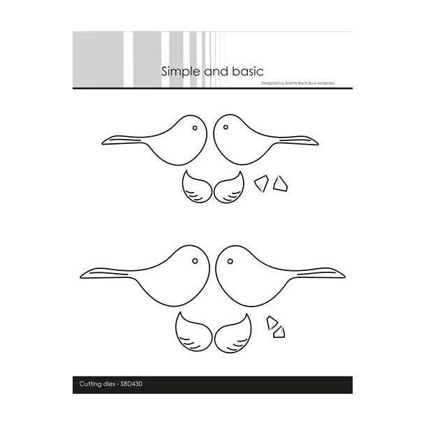 Simple and Basic Die "Symmetrical Birds" 