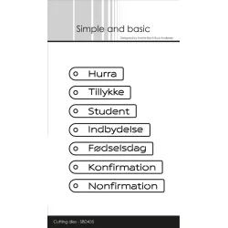Simple and Basic Die "Danish Tag Texts"
