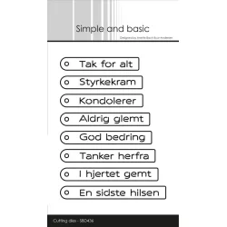 Simple and Basic Die "Danish Tag Texts"