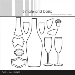 Simple and Basic Die "Champagne Bottle" 