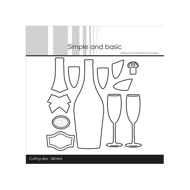Simple and Basic Die "Champagne Bottle" 
