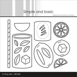 Simple and Basic Die "Drink with Orange and Lime" 