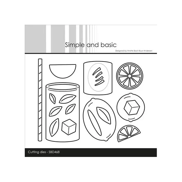 Simple and Basic Die "Drink with Orange and Lime" 