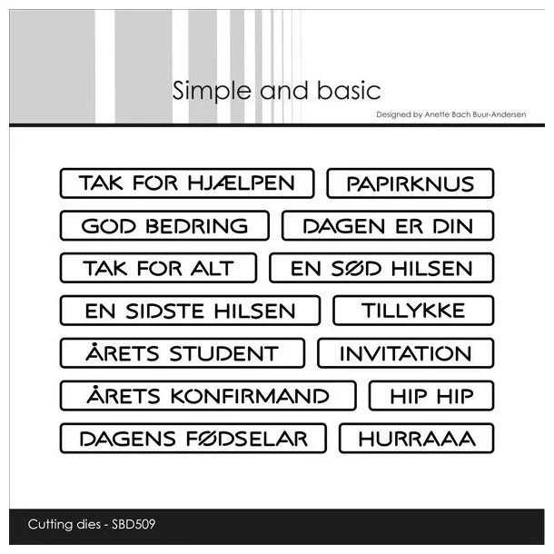 Simple and Basic Die "Banner Texts" 