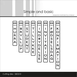 Simple and Basic Die "Vertical texts" 