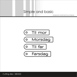 Simple and Basic Die "Danish Tag Texts"