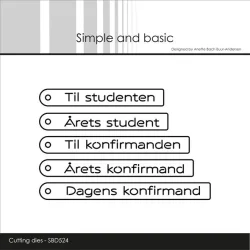 Simple and Basic Die "Danish Tag Texts"