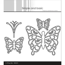 Simple and Basic Die "Simple Butterflies - outline" 