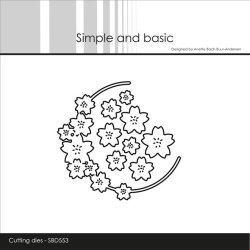 Simple and Basic Die "Flower Wreath - Halfcircle" 